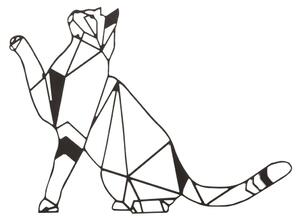 Homemania Dekoracja ścienna Cat, 51x36 cm, stalowa, czarna