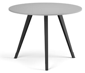 Stolik kawowy PRIMO ZEN, średnica 100 cm, czarna podstawa, szary