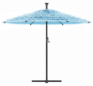 Parasol ogrodowy na stalowym słupku, niebieski, 290x290x238 cm