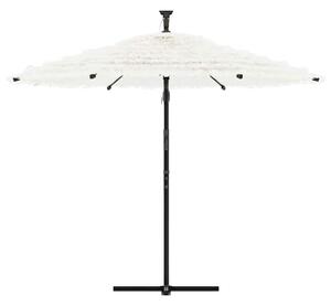 Parasol ogrodowy na stalowym słupku, biały, 269x269x235 cm