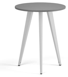 Stolik kawowy PRIMO VIBE, średnica 60 cm, biała podstawa, grafit