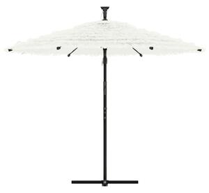 Parasol ogrodowy na stalowym słupku, biały, 290x290x238 cm