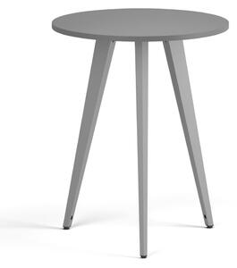 Stolik kawowy PRIMO VIBE, średnica 60 cm, szaro-srebrna podstawa, grafit