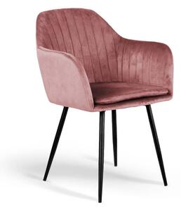 Krzesło tapicerowane 8174 / Welur cameo, nogi czarne