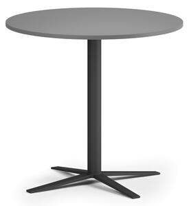 Stolik kawowy AURA, średnica 60 cm, czarna podstawa, grafit