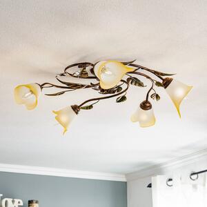 ONLI Lampa sufitowa Miranda 5-punktowa, brązowa