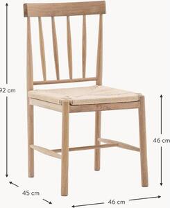 Ręcznie wykonane krzesło z drewna dębowego Eton, 2 szt