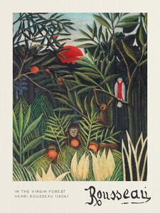 Reprodukcja Monkeys Parrot In the Virgin Forest - Henri Rousseau