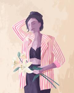 Ilustracja Lilly in a Jacket, Goed Blauw