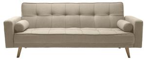 Beżowa rozkładana sofa NESTOR VELVET