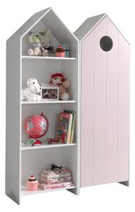 Biało-jasnoróżowa szafa dziecięca otwarta 115x171,5 cm CASAMI – Vipack