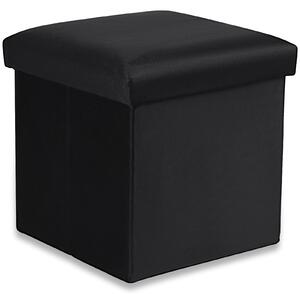 Czarny składany taboret CUBEXO VELVET M