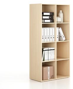 Regał FRAME, dolny, 2 kolumny, 1735 x 872 x 450 mm, brzoza