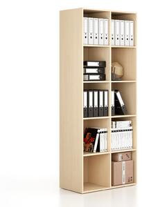 Regał FRAME, wysoki, 2 kolumny, 2162 x 872 x 450 mm, brzoza