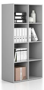 Regał FRAME, dolny, 2 kolumny, 1735 x 872 x 450 mm, szary