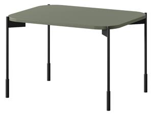Stolik kawowy Sonatia 60 cm prostokątny na metalowych nogach - oliwka