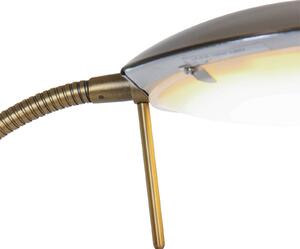 Steinhauer Lampa stołowa LED Mexlite, możliwość ściemniania, brązowy / mosiężny, salon / jadalnia, metal, nowoczesny