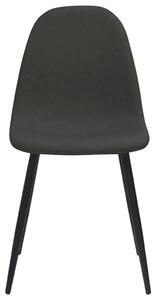 Krzesła stołowe, 2 szt., 45x53,5x83 cm, czarne, ekoskóra