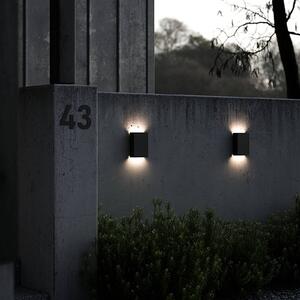 Nordlux Kinkiet zewnętrzny LED Fold, czarny, aluminium, nowoczesny