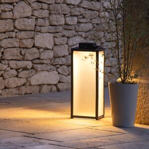 Les Jardins Latarnia solarna LED Tradition, antracyt, wysokość 65 cm