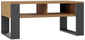 Stolik kawowy z półką do salonu dąb artisan + antracyt - Suri 5X