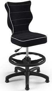 Krzesło dziecięce do biurka Petit Black z podnóżkiem rozmiar 3 (119-142 cm)