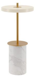 Kremowa marmurowa lampa stołowa LED ze ściemniaczem i metalowym kloszem (wysokość 25,5 cm) Asteria Move Mini – UMAGE
