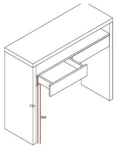 Biurko z wysuwanym blatem Console Mel