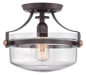 QUOIZEL W kolorze brązu – lampa sufitowa Penn Station