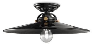 Ferroluce Lampa sufitowa retro C105 czarna