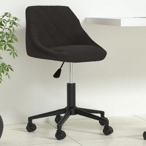 Obrotowe krzesło biurowe, czarne, obite aksamitem