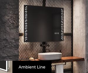 Lustro Łazienkowe L65 z podświetleniem LED na ścianę, designerskie lustro na wymiar od marki Artforma