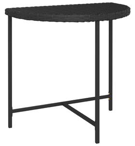 Stolik ogrodowy, czarny, 80x50x75 cm, rattan PE