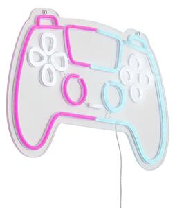 Lampa ścienna neonowa różowo-niebieska z wbudowanym LED - Controller