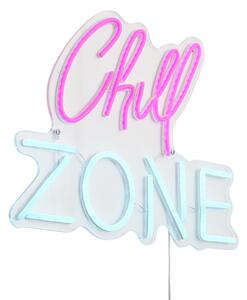 Neonowa lampa ścienna różowo-niebieska z LED - Chill Zone