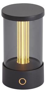 Zewnętrzna lampa stołowa czarna ładowalna z stacją ładującą IP65 - Grill