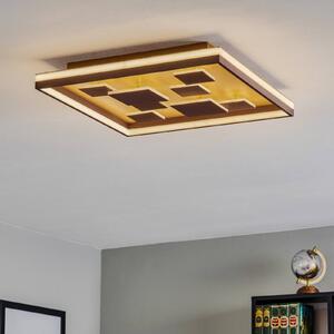 FISCHER & HONSEL Lampa sufitowa LED Rico, ściemniana, kątowa, brązowa