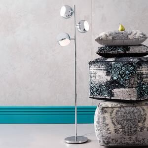 KARE Lampa stojąca CALOTTA, chromowy / srebrny, salon / jadalnia, metal, nowoczesny