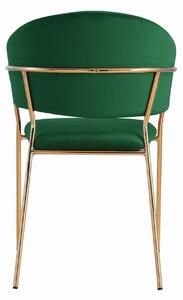 MebleMWM Krzesło Glamour zielone DC-893 welur, złote nogi