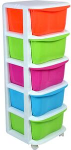 Kolorowa szafka z szufladami na zabawki - Pinki 3X