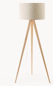 Lampa podłogowa trójnóg z litego drewna w stylu scandi Jake