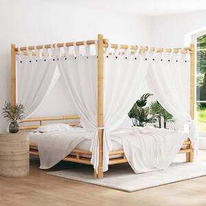 Łóżko z baldachimem, 200x200 cm, bambusowe
