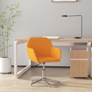 Obrotowe krzesło biurowe, ciemnożółte, tapicerowane tkaniną