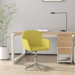 Obrotowe krzesło biurowe, jasnozielone, tapicerowane tkaniną