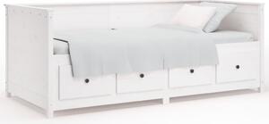 Łóżko dzienne, białe, 80x200 cm, lite drewno sosnowe