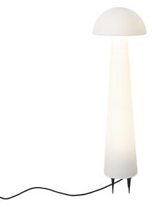 Stojąca lampa zewnętrzna biała 80 cm z LED IP44 - Fungi