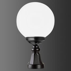 LCD Lampa cokołowa 1141 kulisty klosz, czarna/biała