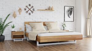 Łóżko dębowe FADO Style białe 140x200 Soolido Meble dębowe