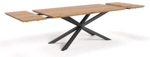 Stół rozkładany Lumina z litego drewna 160x80 cm Jedna dostawka 50 cm Buk