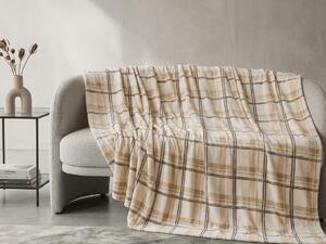 Mikropluszowy koc PLAID, kremowy Rozmiar: 150 x 200 cm